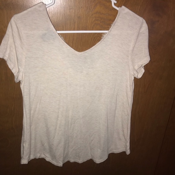 cream dressy tee - Picture 2 of 2